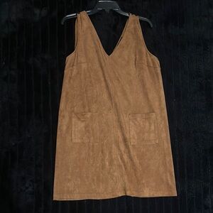 Soprano Tan Suede Mini Dress